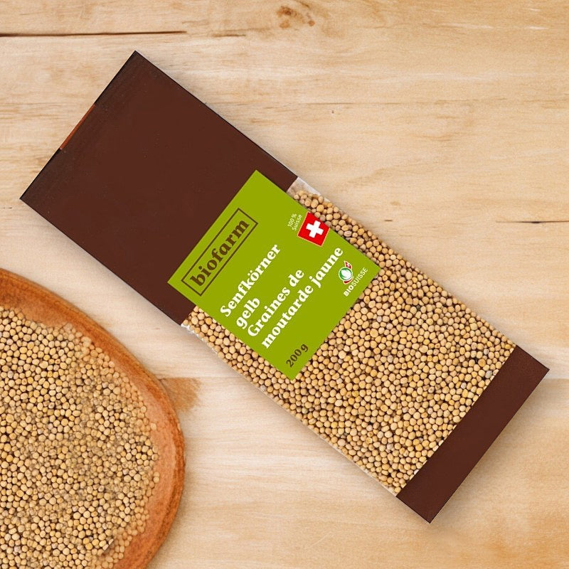 Graines de moutarde jaune suisse BIO - 200g - Biofarm