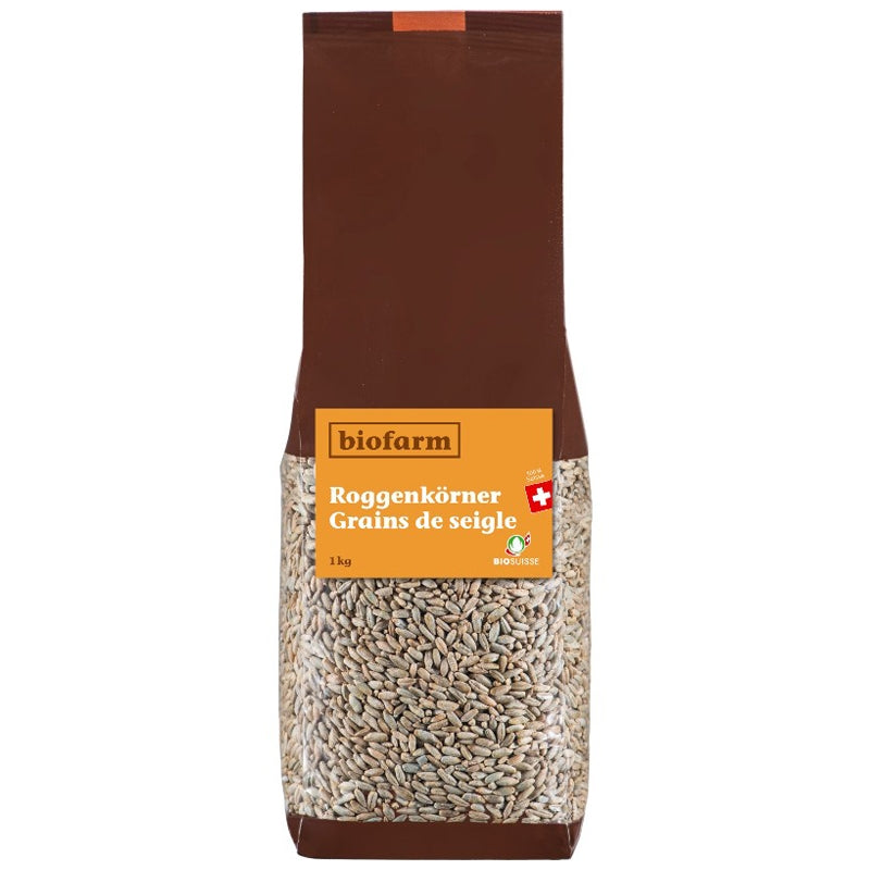 Bio-Schweizer Roggenkörner - 1 kg - Biofarm