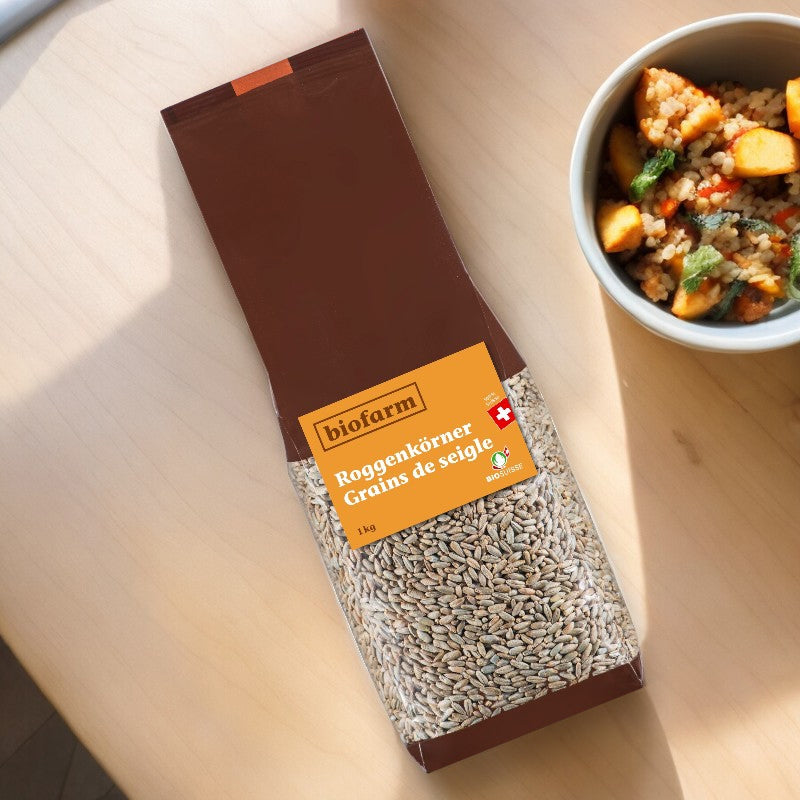 Bio-Schweizer Roggenkörner - 1 kg - Biofarm