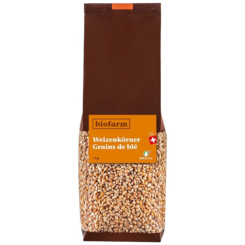 Bio-Schweizer Weizenkörner – 1 kg – Biofarm