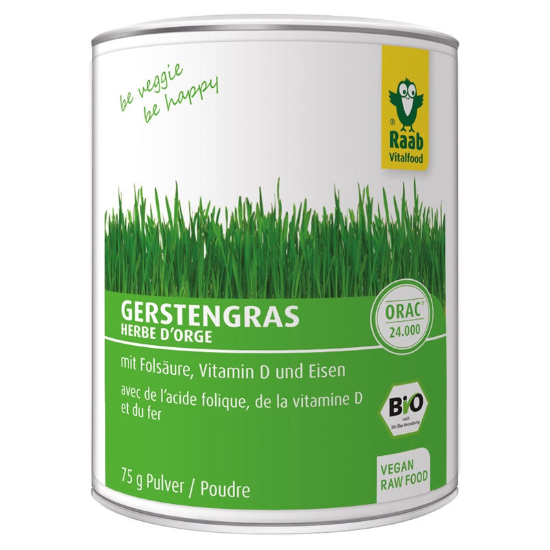 Bio-Gerstengraspulver – 75 g – Raab Vitalfood