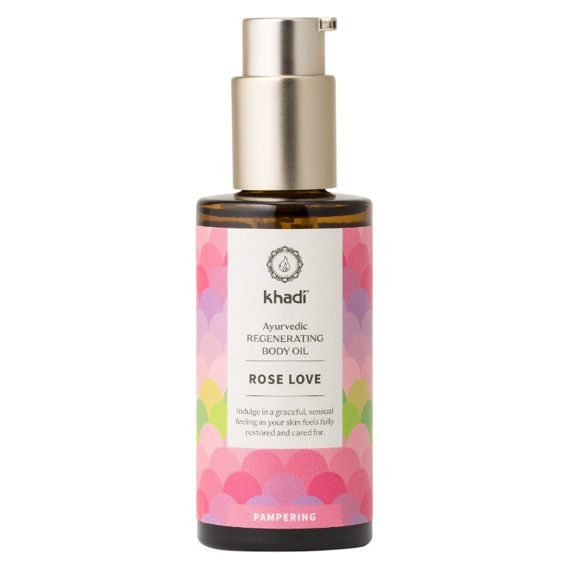 Natürliches ayurvedisches Körperöl mit Rose und Kurkuma – 100 ml – Khadi