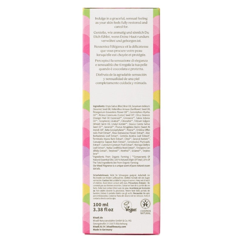 Natürliches ayurvedisches Körperöl mit Rose und Kurkuma – 100 ml – Khadi