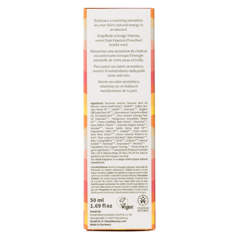Khadi Ayurvedisches Pippali &amp; Ingwer-Körperöl – 50 ml