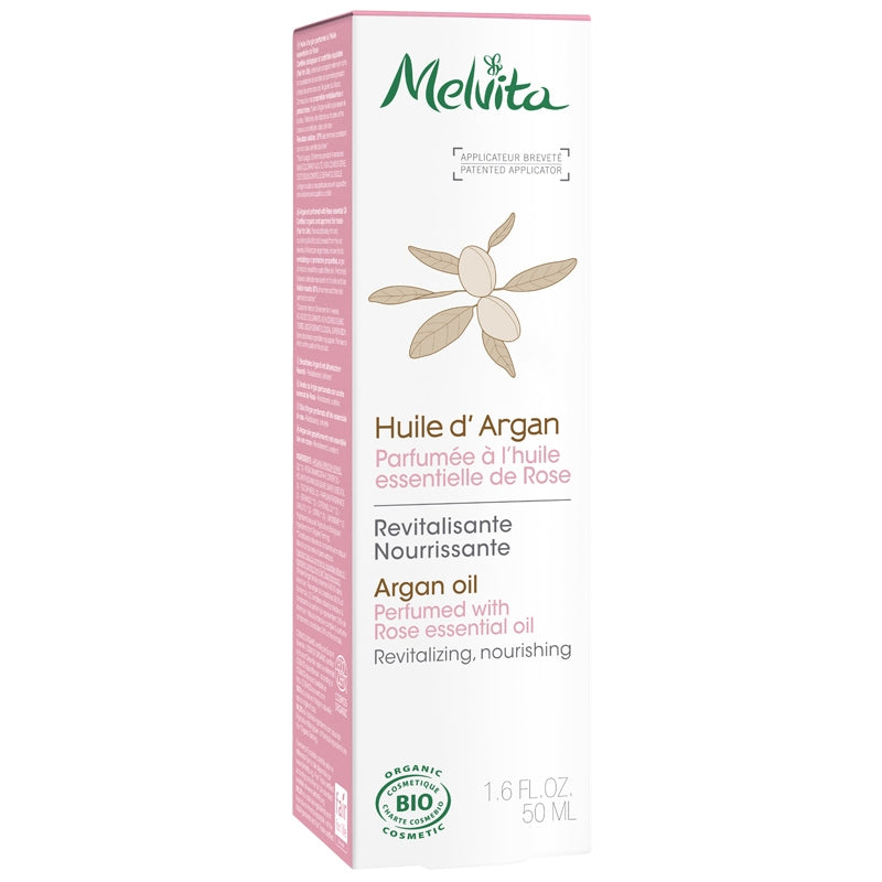 Huile d'argan parfumée à l'huile essentielle de rose BIO - 50ml - Melvita