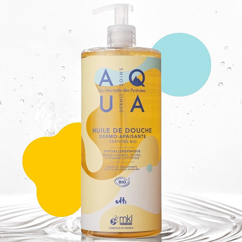 Huile de douche dermo-apaisante BIO eau thermale - 1l - MKL Green Nature