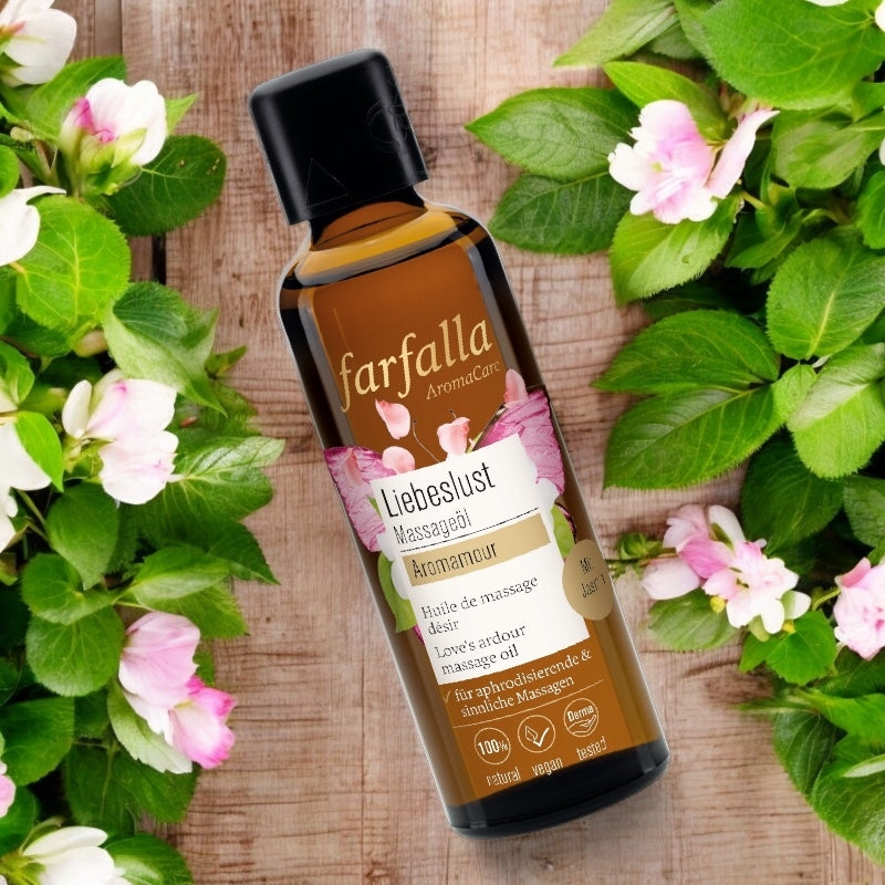 Huile de massage Désir BIO jasmin - 75ml - Farfalla