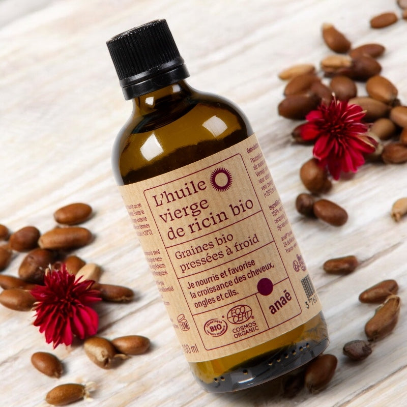 Bio-Rizinusöl (kaltgepresstes Bio-Rizinusöl) – 100 ml – Anaé