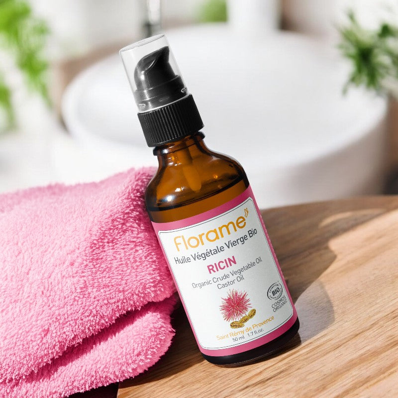 Huile de ricin bio (huile végétale de ricin bio pressée à froid) - 50ml - Florame