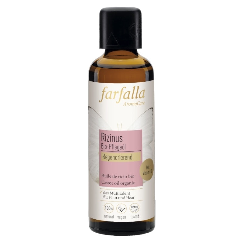 Bio-Rizinusöl (kaltgepresstes Bio-Rizinusöl) – 75 ml – Farfalla