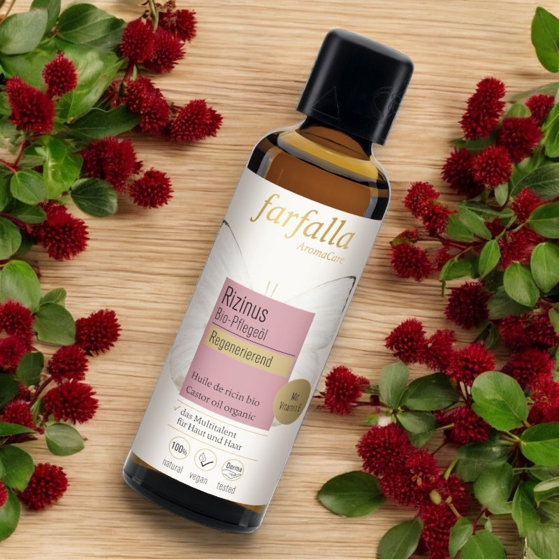 Bio-Rizinusöl (kaltgepresstes Bio-Rizinusöl) – 75 ml – Farfalla