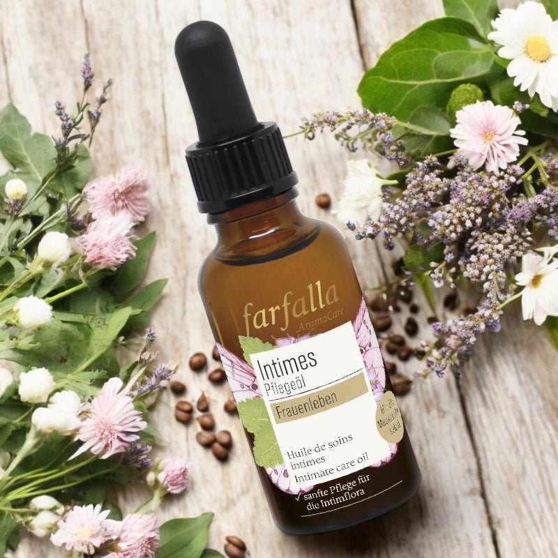 Huile de soins intimes BIO sauge sclarée - 30ml - Farfalla