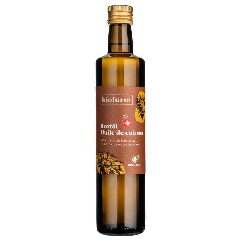 Huile de tournesol pour la cuisson suisse BIO - 500ml - Biofarm