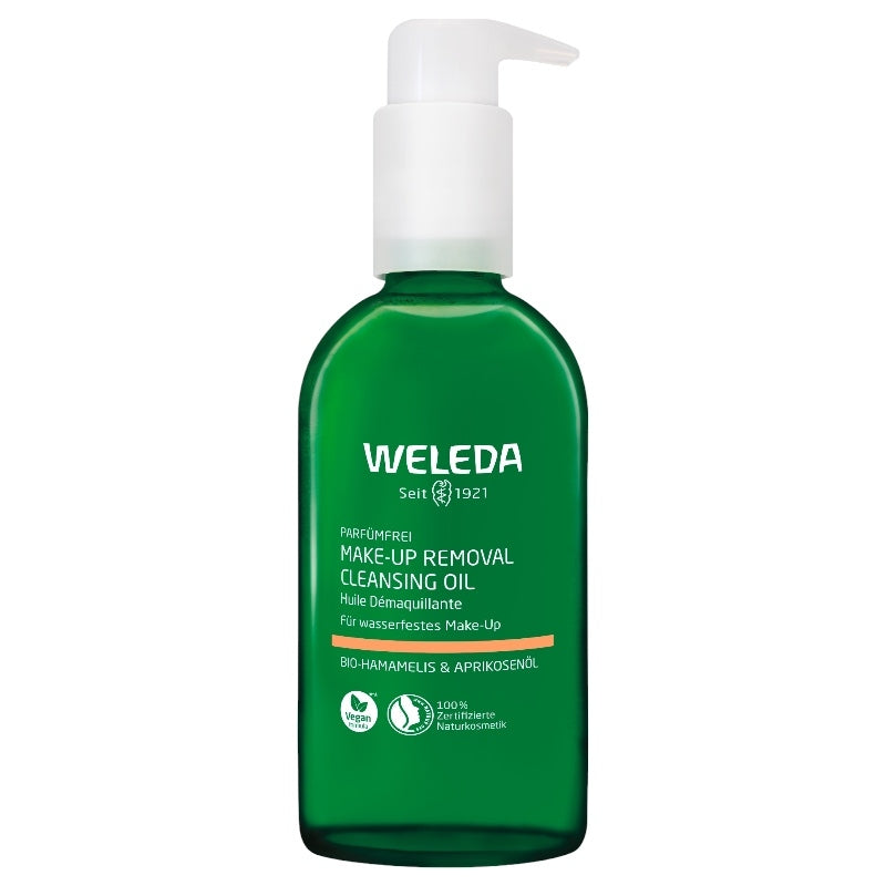 Bio-Reinigungsöl ohne Duftstoffe mit Hamamelis und Aprikose – 150 ml – Weleda