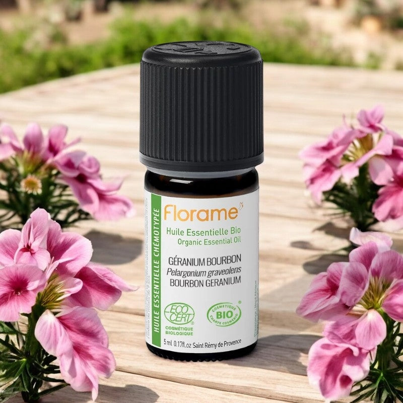 Ätherisches Bio-Bourbon-Geranienöl – 5 ml – Florame