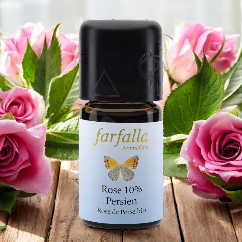 Huile essentielle Rose de Perse 10% (90% huile jojoba) BIO - 5ml - Farfalla