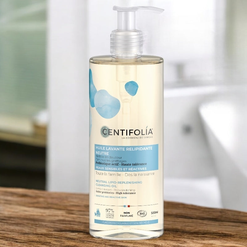 Huile lavante relipidante neutre BIO sans parfum - 500ml - Centifolia
