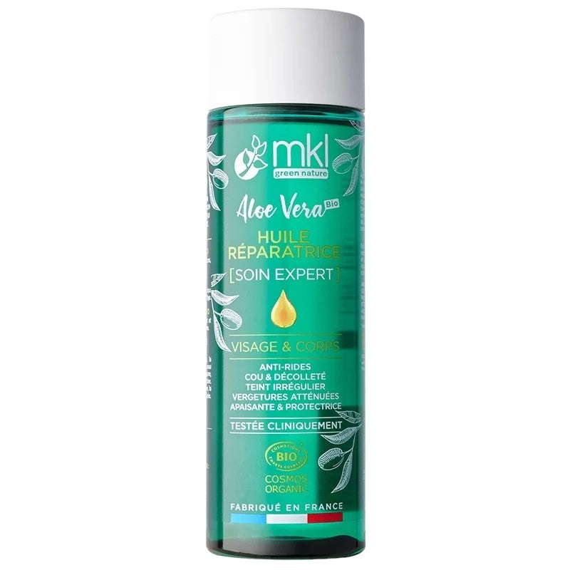 Huile réparatrice BIO aloe vera - 200ml - MKL Green Nature