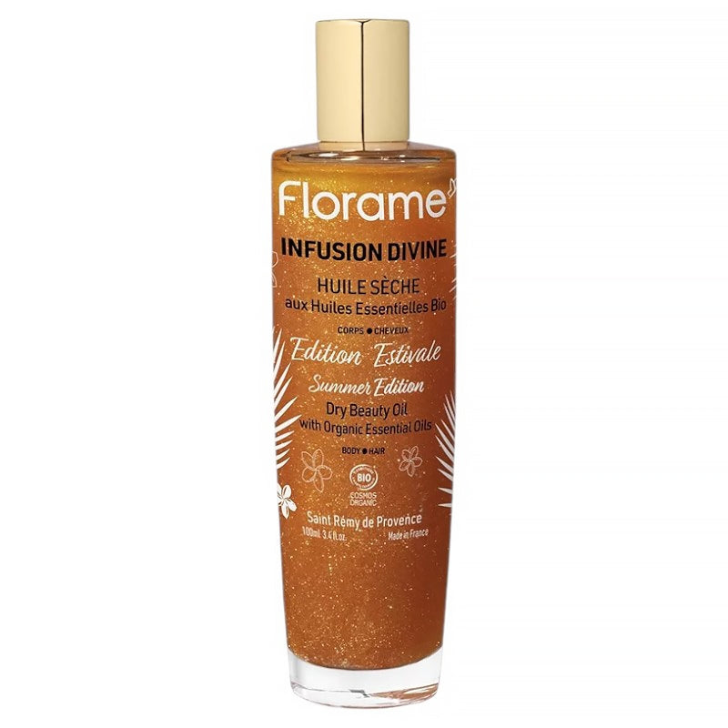 Bio-Trockenöl für Körper &amp; Haar, Kokosnuss &amp; Tiaré - 100 ml - Florame