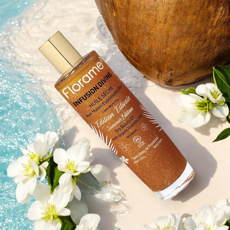 Huile sèche corps & cheveux BIO coco & tiaré - 100ml - Florame