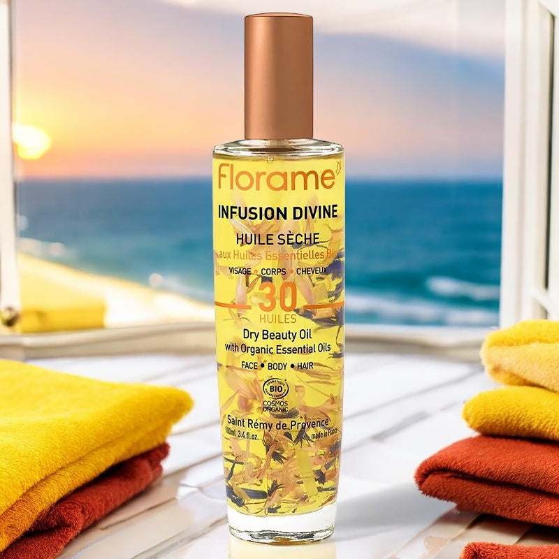 Bio-Trockenöl „Divine Infusion“ (30 Öle) – 100 ml – Florame