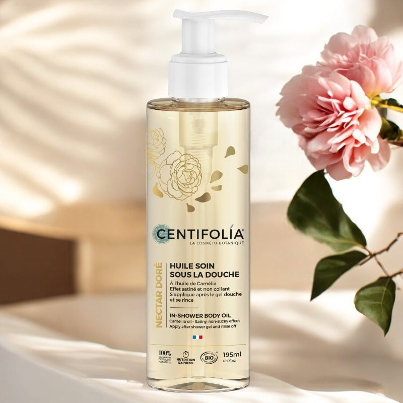 Huile soin sous la douche BIO camélia - Nectar Doré - 200ml - Centifolia