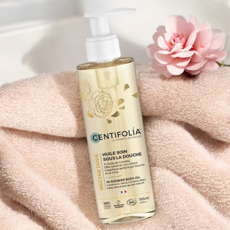 Huile soin sous la douche BIO camélia - Nectar Doré - 200ml - Centifolia