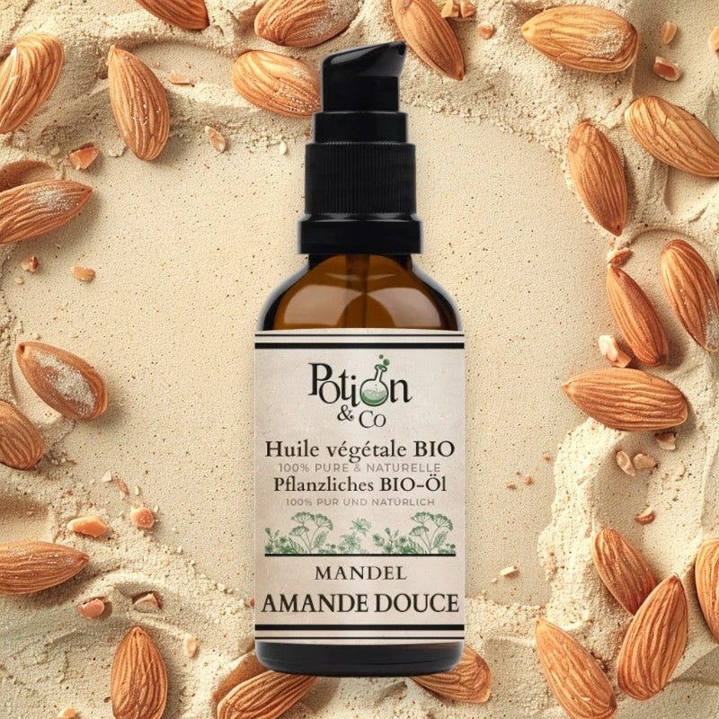 Huile végétale d'amande douce BIO - 50ml - Potion & Co