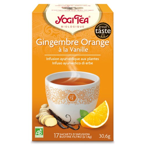 Bio-Ingwer, Orangenschale &amp; Vanille-Aufguss – Yogi Tea
