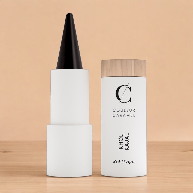 Bio-Kohl-Kajal, schwarz, Nr. 15 – 3,5 g – Karamellfarbe