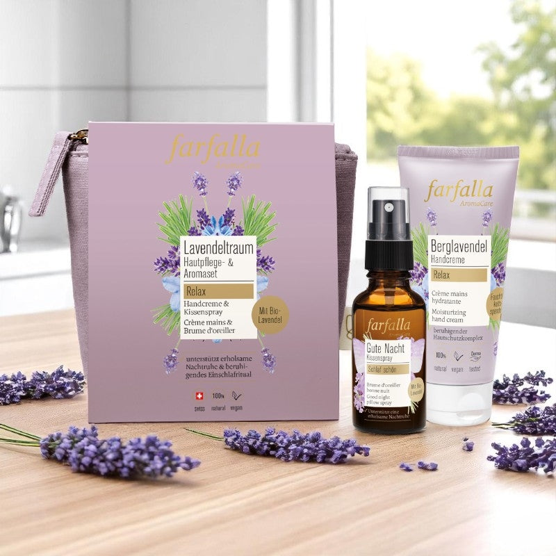 Lavendeltraum Aroma- und Hautpflege-Set - Farfalla