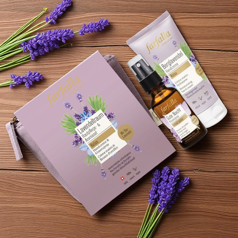 Lavendeltraum Aroma- und Hautpflege-Set - Farfalla