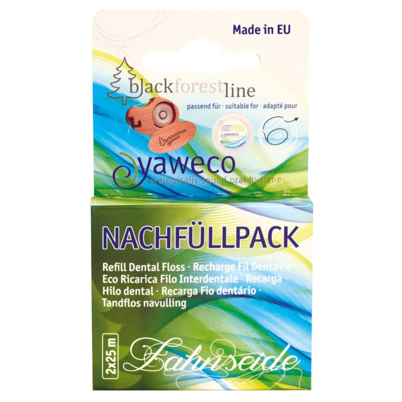 Nachfüllset für Zahnseide aus Seide und Bienenwachs – 2 x 25 m – Yaweco