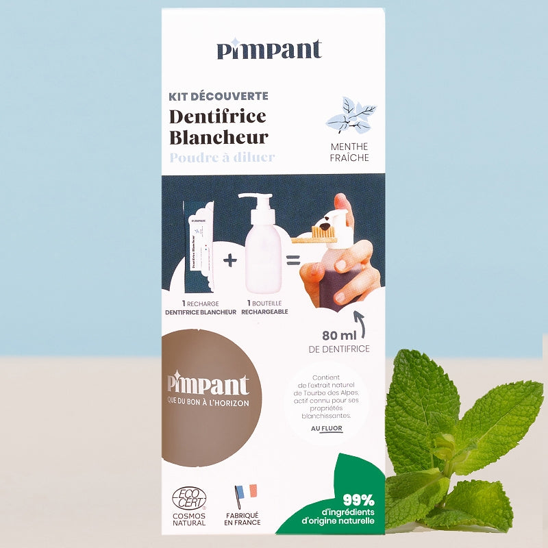 Kit découverte dentifrice blancheur menthe - Pimpant