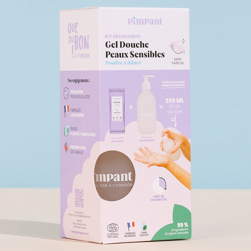 Kit découverte gel douche sans parfum - Pimpant