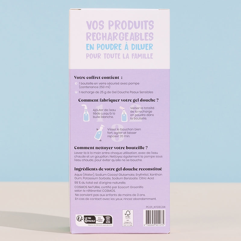 Kit découverte gel douche sans parfum - Pimpant