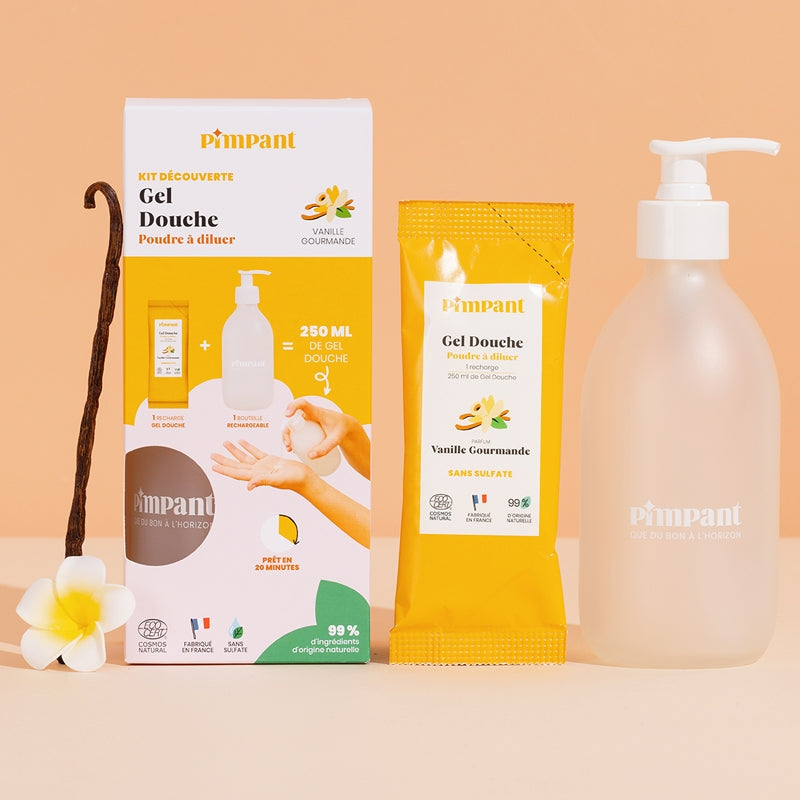 Kit découverte gel douche vanille gourmande - Pimpant