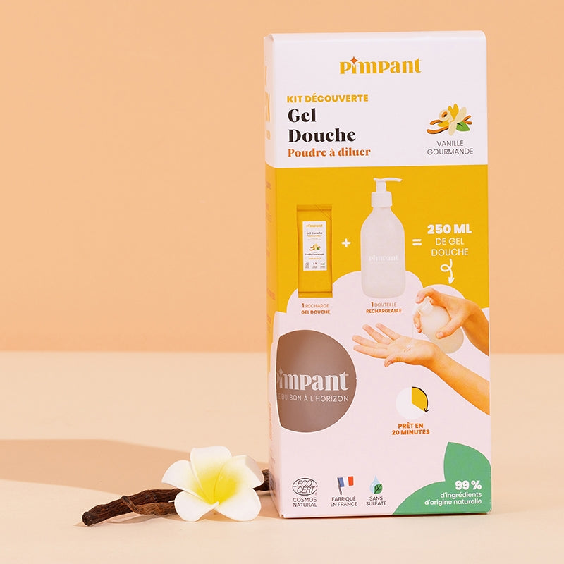 Kit découverte gel douche vanille gourmande - Pimpant