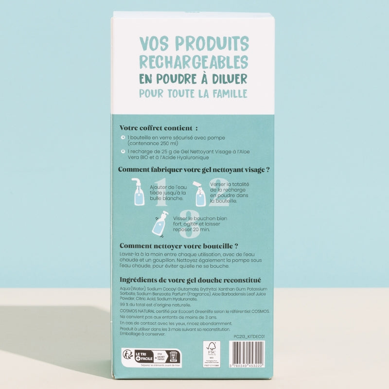 Kit decouverte gel nettoyant visage aloe vera pimpant 3