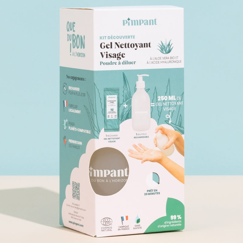 Kit decouverte gel nettoyant visage aloe vera pimpant 4