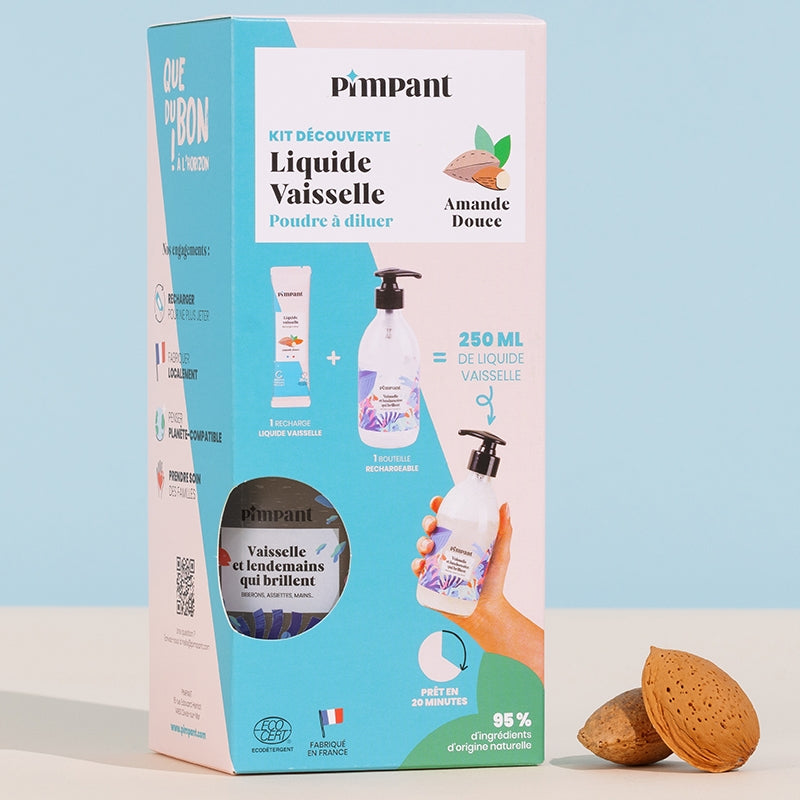 Kit découverte liquide vaisselle amande douce - Pimpant
