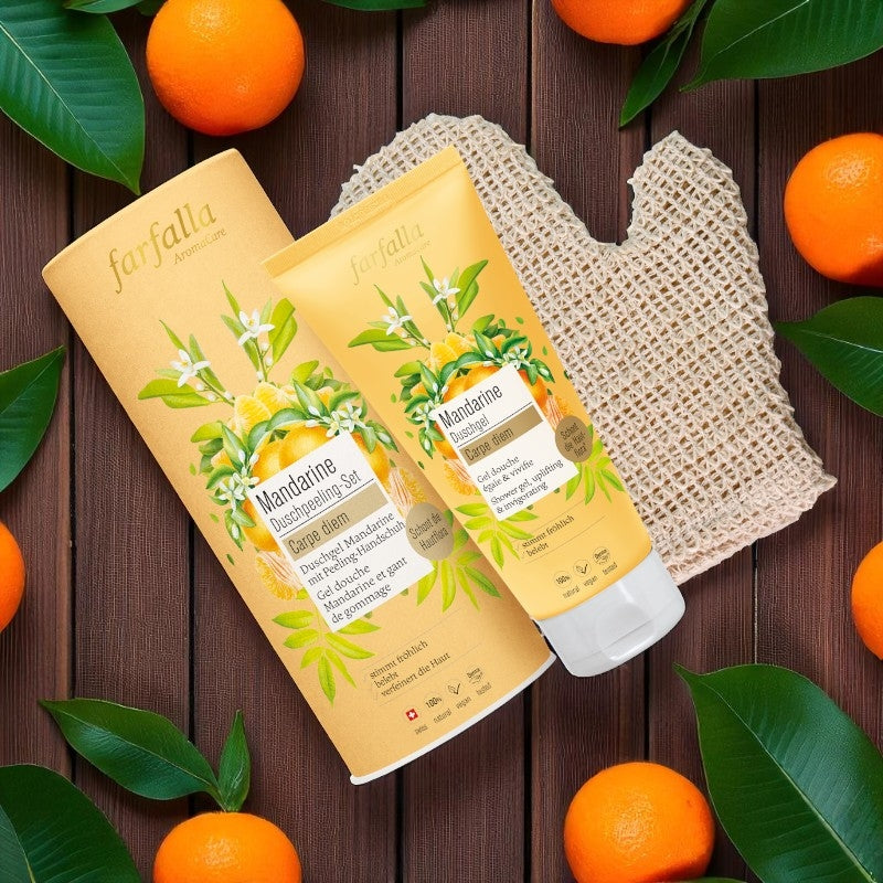 Bio-Mandarinen-Duschpeeling-Set - Farfalla