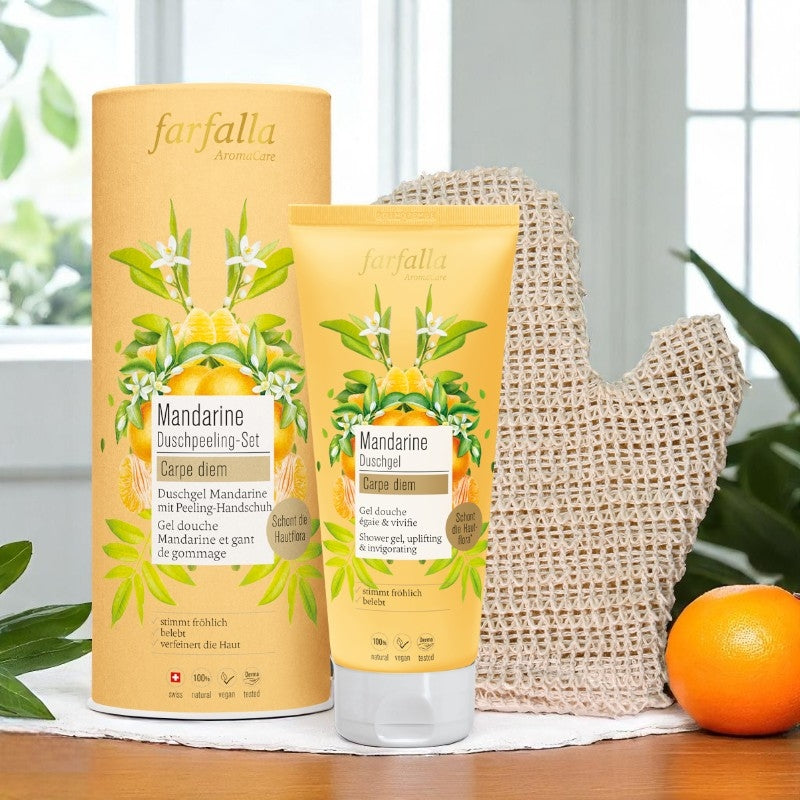 Kit gommage douche mandarine BIO - Farfalla