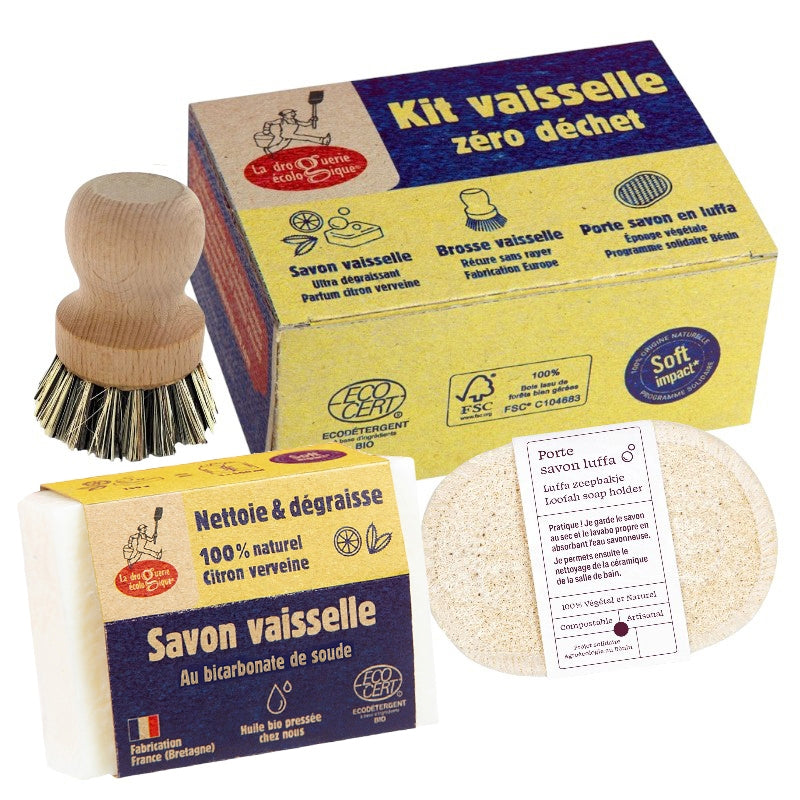 Kit vaisselle zéro déchet - La droguerie écologique