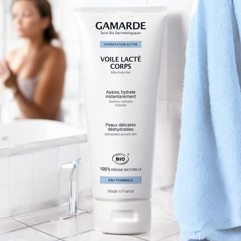 Lait corporel "Voile lacté corps" BIO argan & eau thermale - 200g - Gamarde
