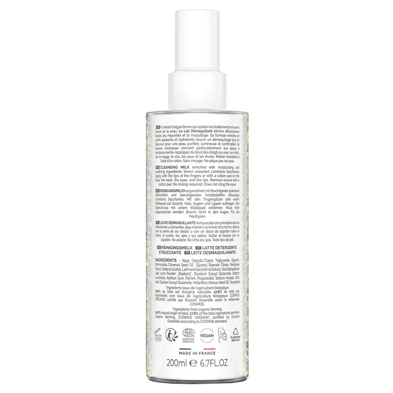 Lait démaquillant BIO algue brune - 200ml - Laboratoires de Biarritz