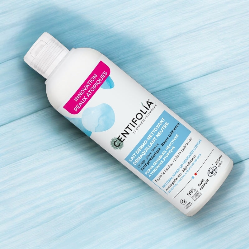Lait dermo-nettoyant démaquillant BIO prébiotique - 200ml - Centifolia
