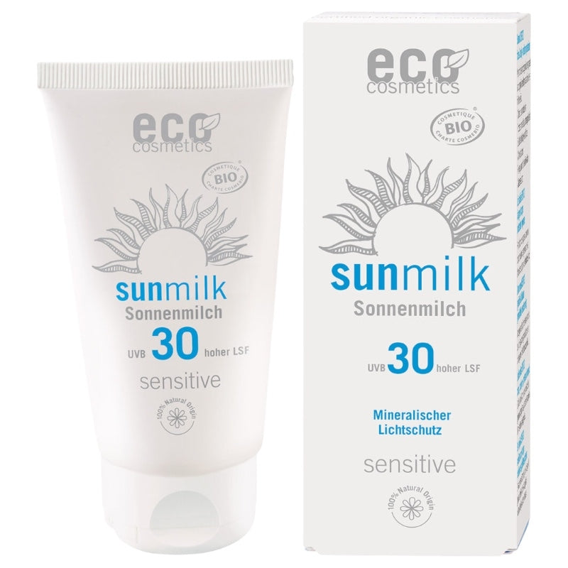 Lait solaire sensitive visage & corps BIO IP 30 - 75ml - Eco Cosmetics