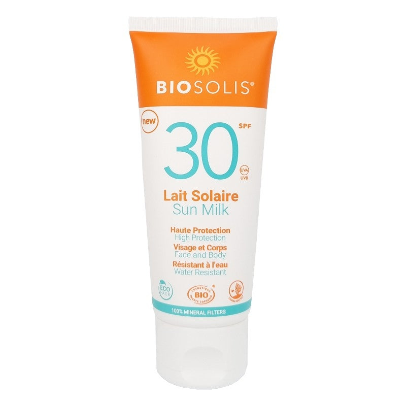 Lait solaire visage & corps BIO IP 30 aloe vera - 100ml - Biosolis
