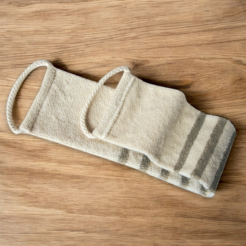 Wasch- und Peelingstreifen aus Bio-Baumwolle und Leinen - Anaé